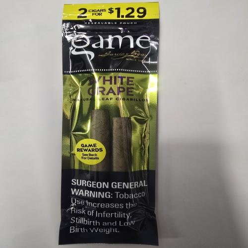 Game white grape leaf cigarillos