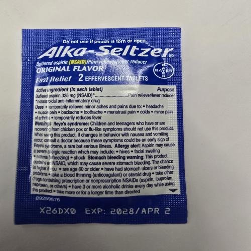 Alka seltzer original flavor 2 in pack