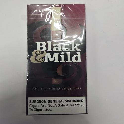 Black &amp;amp; mild  wine 5 pipes tobacco 1 box Plastic Tips