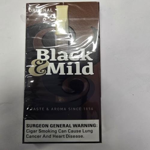 Black &amp; mild  origin 5 pipes tobacco 1 box plastic tips